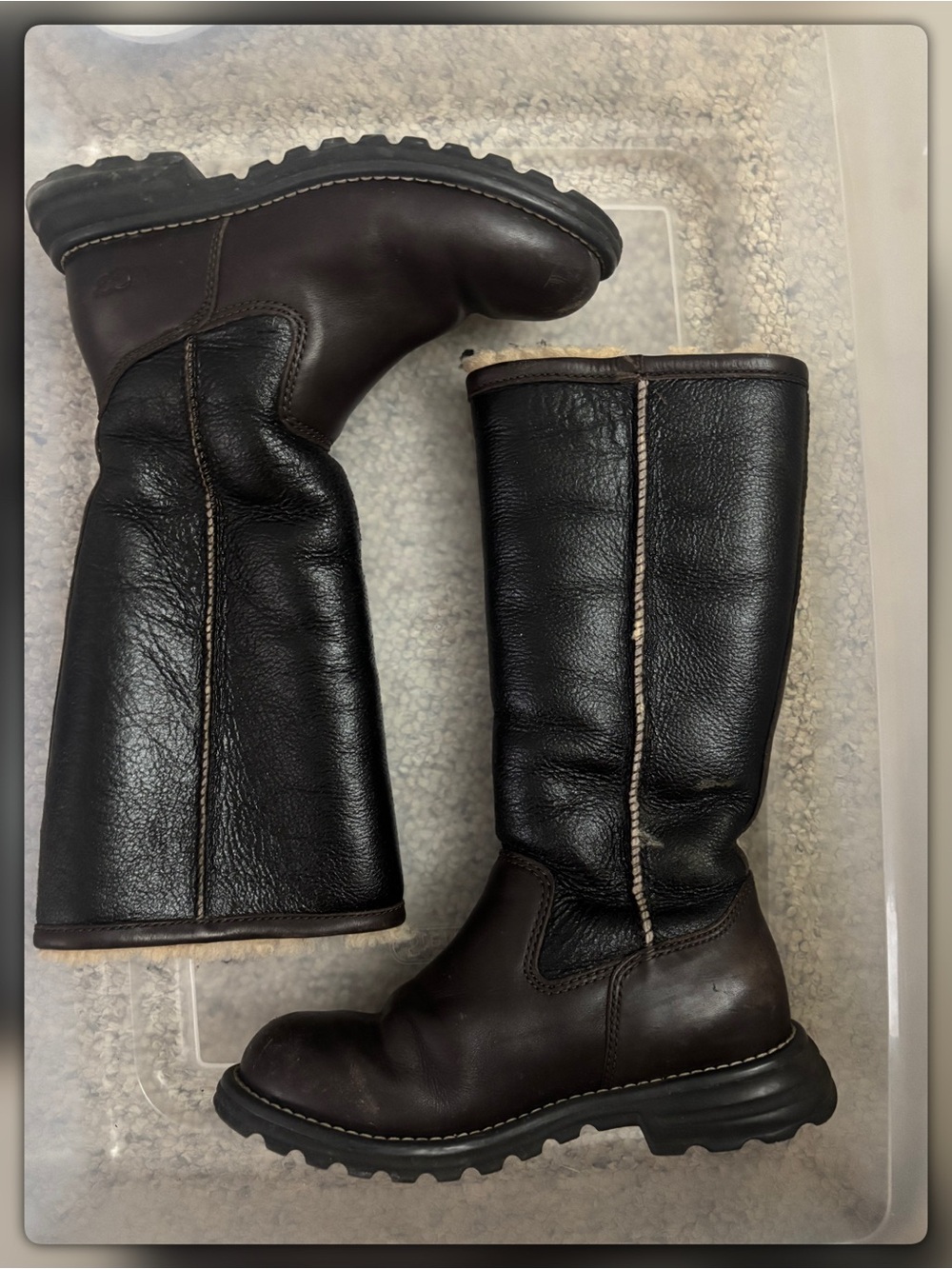 UGG Women's Two-Tone Brown and Black Winter Boots